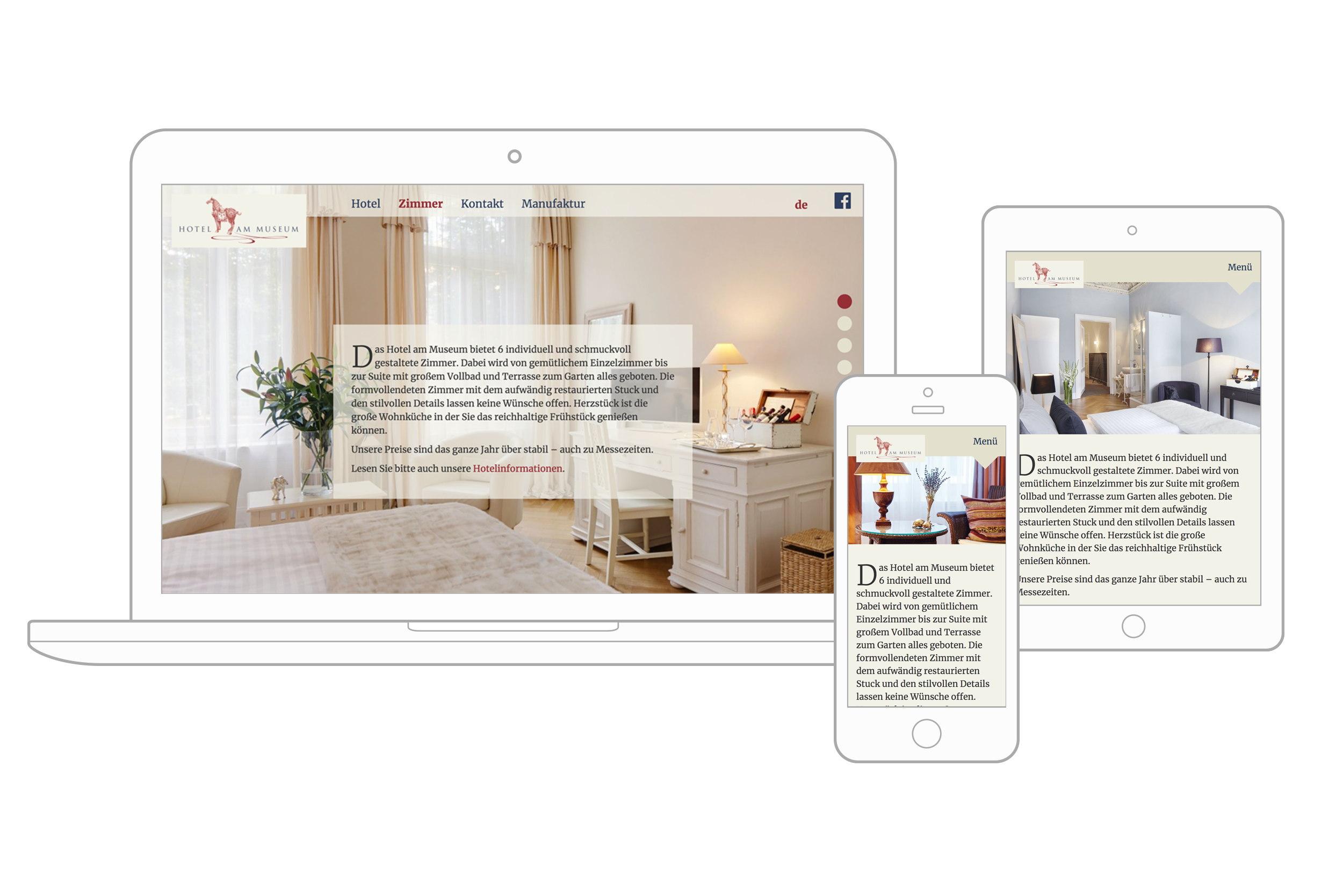 Hotel am Museum Hamburg, Konzept, Design, Webdesign, Programmierung, Website, REDAXO CMS